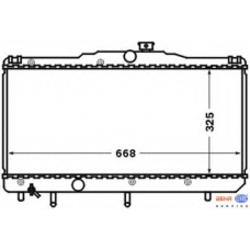 8MK 376 704-551 HELLA Радиатор, охлаждение двигателя