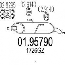 01.95790 MTS Глушитель выхлопных газов конечный