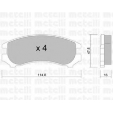 22-0230-0 METELLI Комплект тормозных колодок, дисковый тормоз