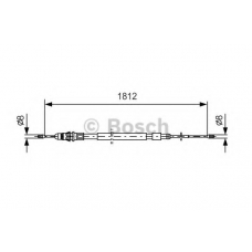 1 987 477 600 BOSCH Трос, стояночная тормозная система