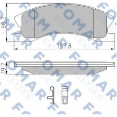 FO 937581 FOMAR ROULUNDS Комплект тормозных колодок, дисковый тормоз