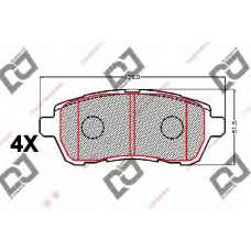 BP2142 DJ PARTS Комплект тормозных колодок, дисковый тормоз