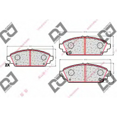 BP1756 DJ PARTS Комплект тормозных колодок, дисковый тормоз