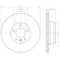 8DD 355 109-791 HELLA PAGID Тормозной диск