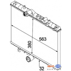 8MK 376 745-071 HELLA Радиатор, охлаждение двигателя