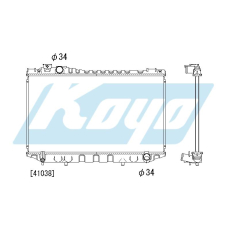 PA010048 KOYO P-tank corrugate-fin ass'y