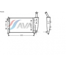 FT2218 AVA Радиатор, охлаждение двигателя