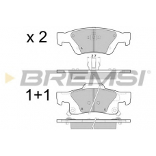 BP3461 BREMSI Комплект тормозных колодок, дисковый тормоз