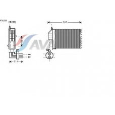 FT6259 AVA Теплообменник, отопление салона
