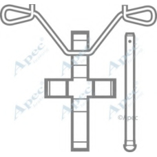 KIT412 APEC Комплектующие, тормозные колодки