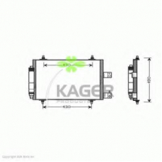 94-5888 KAGER Конденсатор, кондиционер