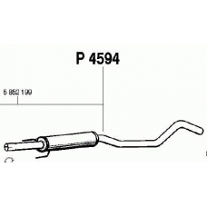 P4594 FENNO Средний глушитель выхлопных газов