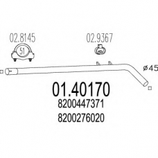 01.40170 MTS Труба выхлопного газа