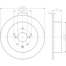 MDC1956 MINTEX Тормозной диск