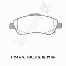 IBD-1485 IPS Parts Комплект тормозных колодок, дисковый тормоз