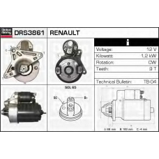 DRS3861 DELCO REMY Стартер