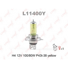 L11400Y LYNX L11400y лампа h4 12v 100/80w p43t-38 yellow lynx