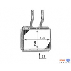 8FH 351 313-021 HELLA Теплообменник, отопление салона