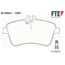 BL1986A4 FTE Комплект тормозных колодок, дисковый тормоз