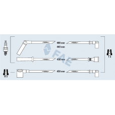 83561 FAE Комплект проводов зажигания
