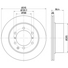 MDC2300 MINTEX Тормозной диск