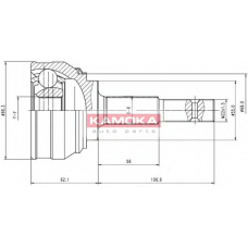 6536 KAMOKA Шарнирный комплект, приводной вал