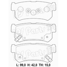 IBR-1S00 IPS Parts Комплект тормозных колодок, дисковый тормоз