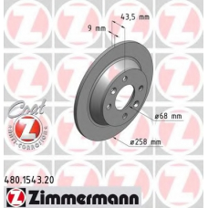 480.1543.20 ZIMMERMANN Тормозной диск