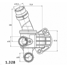 1.328.87 BEHR Термостат, охлаждающая жидкость