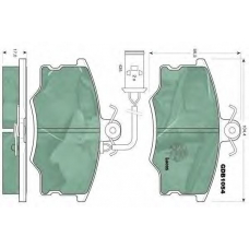 GDB1054 TRW Комплект тормозных колодок, дисковый тормоз