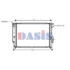 050750N AKS DASIS Радиатор, охлаждение двигателя