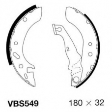 VBS549 MOTAQUIP Комплект тормозных колодок