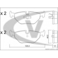 V20-8116 VEMO/VAICO Комплект тормозных колодок, дисковый тормоз