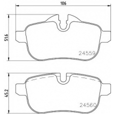 8DB 355 014-621 HELLA PAGID Комплект тормозных колодок, дисковый тормоз