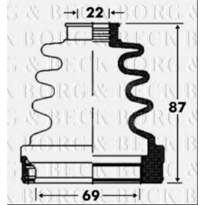 BCB2863 BORG & BECK Пыльник, приводной вал