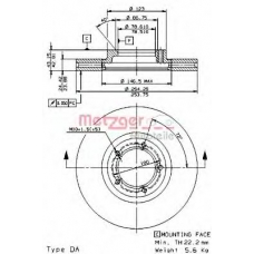 24650 E METZGER Тормозной диск