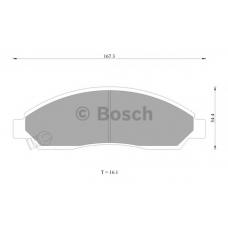 0 986 AB1 416 BOSCH Комплект тормозных колодок, дисковый тормоз