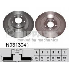 N3313041 NIPPARTS Тормозной диск