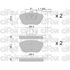 822-083-1 CIFAM Комплект тормозных колодок, дисковый тормоз