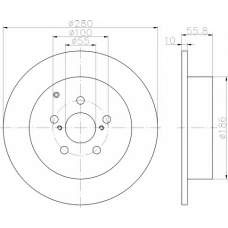 8DD 355 111-661 HELLA Тормозной диск