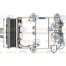 8FK 351 334-371 HELLA Компрессор, кондиционер