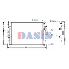 400028N AKS DASIS Радиатор, охлаждение двигателя