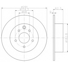 8DD 355 119-101 HELLA Тормозной диск