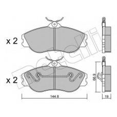 22-0663-0 METELLI Комплект тормозных колодок, дисковый тормоз