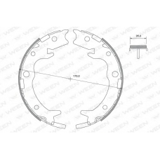 152-2449 WEEN Комплект тормозных колодок, стояночная тормозная с