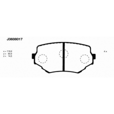J3608017 NIPPARTS Комплект тормозных колодок, дисковый тормоз