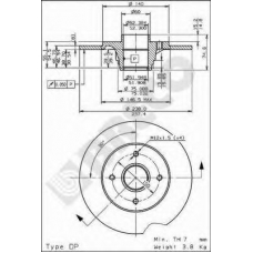 BS 7486 BRECO Тормозной диск