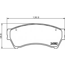 8DB 355 013-701 HELLA PAGID Комплект тормозных колодок, дисковый тормоз