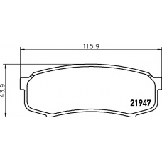 8DB 355 016-831 HELLA PAGID Комплект тормозных колодок, дисковый тормоз