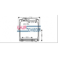 0423002 KUHLER SCHNEIDER Радиатор, охлаждение двигател